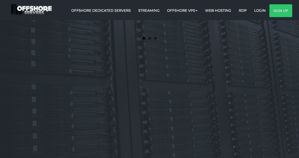 Homepage of Offshore Servers hosting