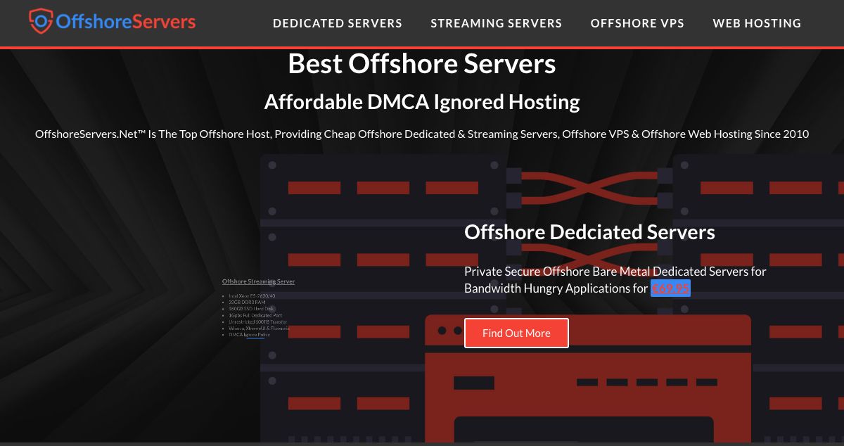 Homepage of OffshoreServers.Net™ hosting