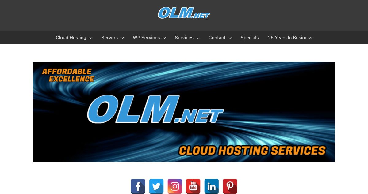 Homepage of OLM hosting