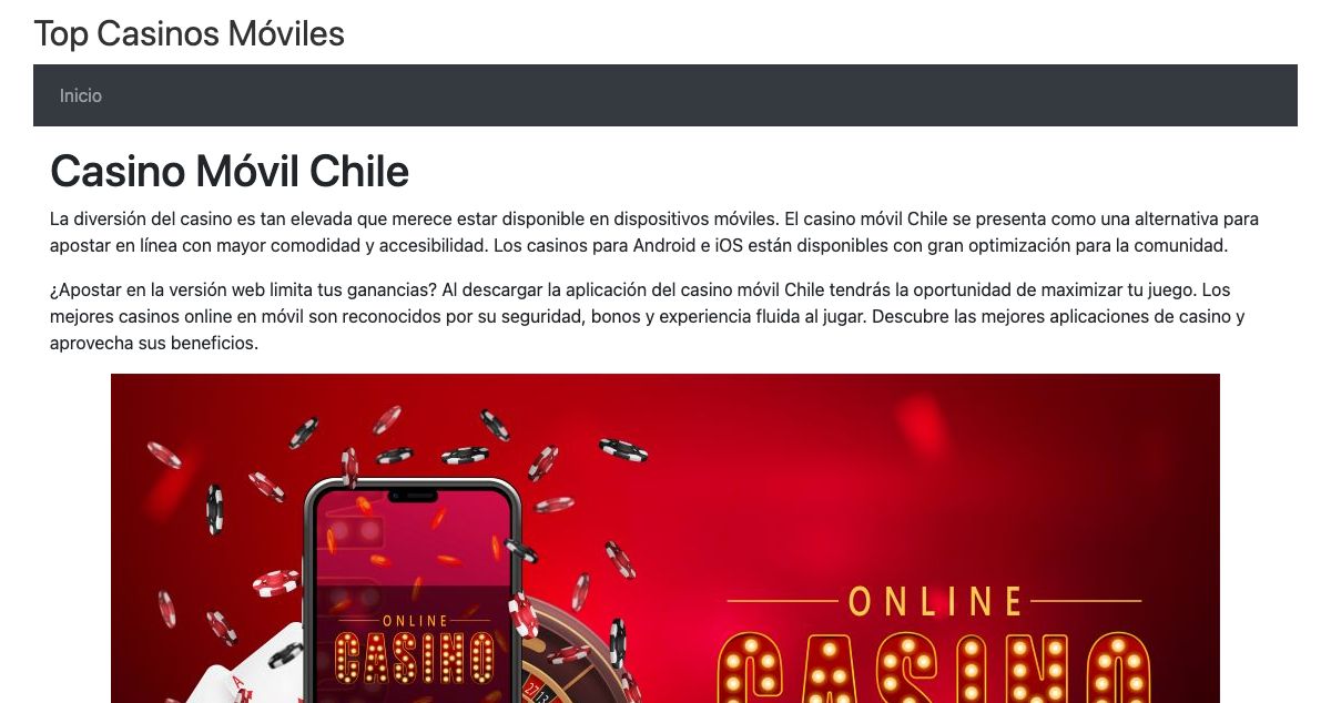 Homepage of PospcChile hosting