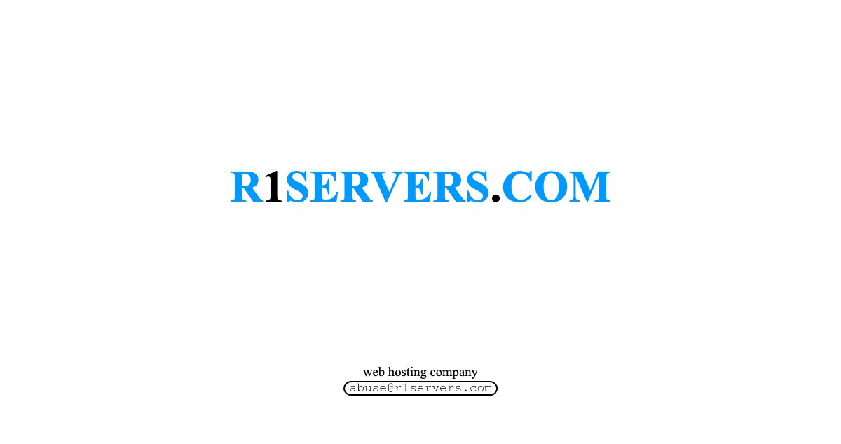 Homepage of R1servers Web Hosting hosting