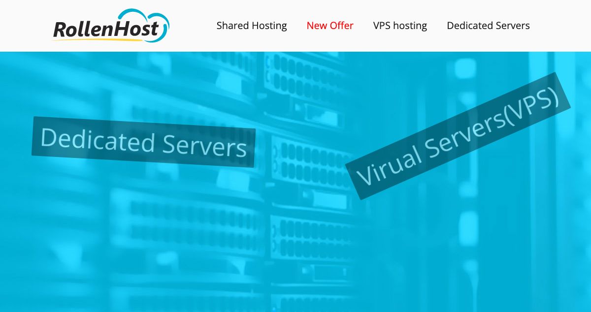 Homepage of RollenHost hosting