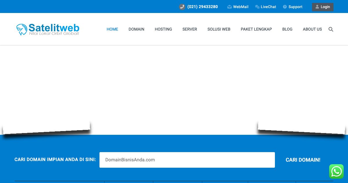 Homepage of Satelitweb hosting