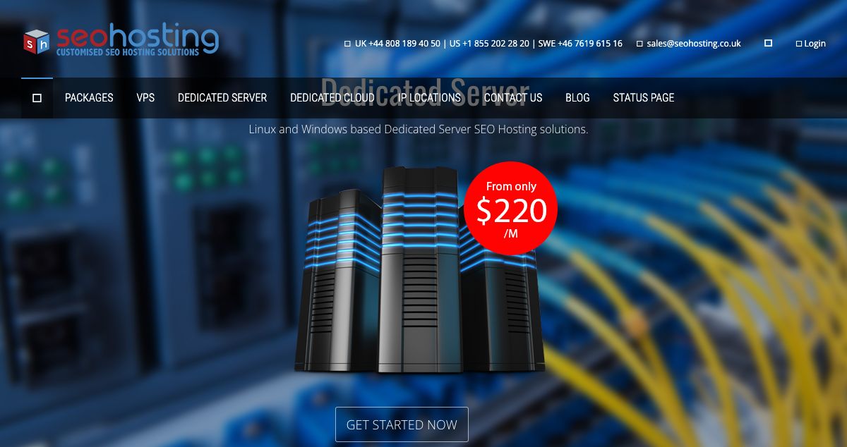 Homepage of Seo Hosting hosting