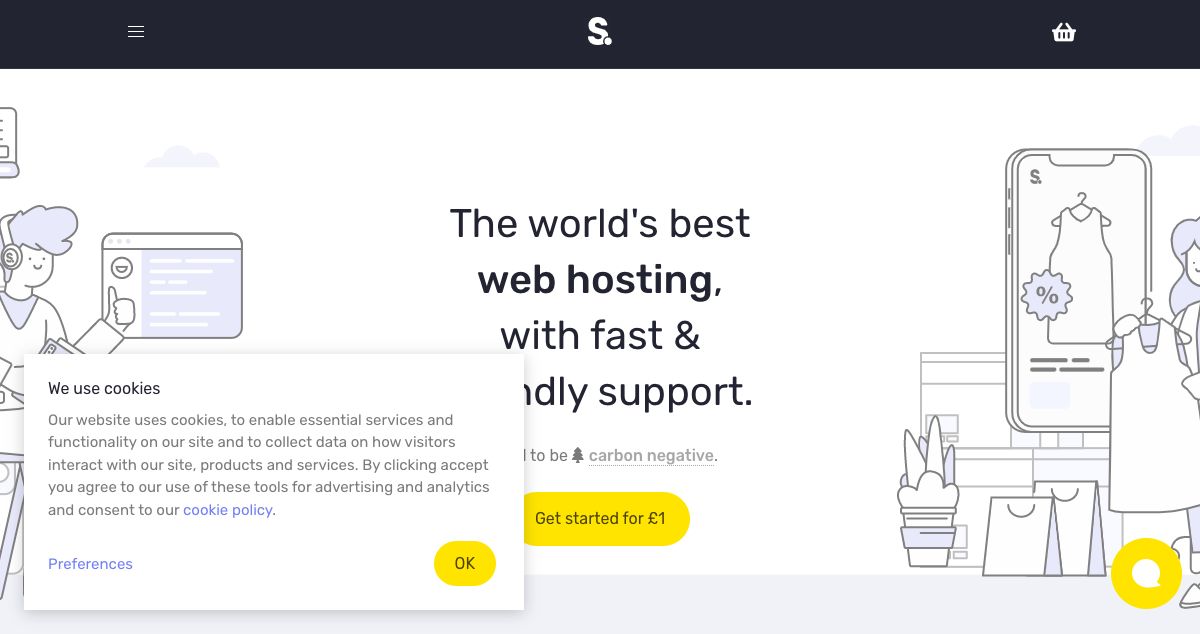 Homepage of Stablepoint hosting