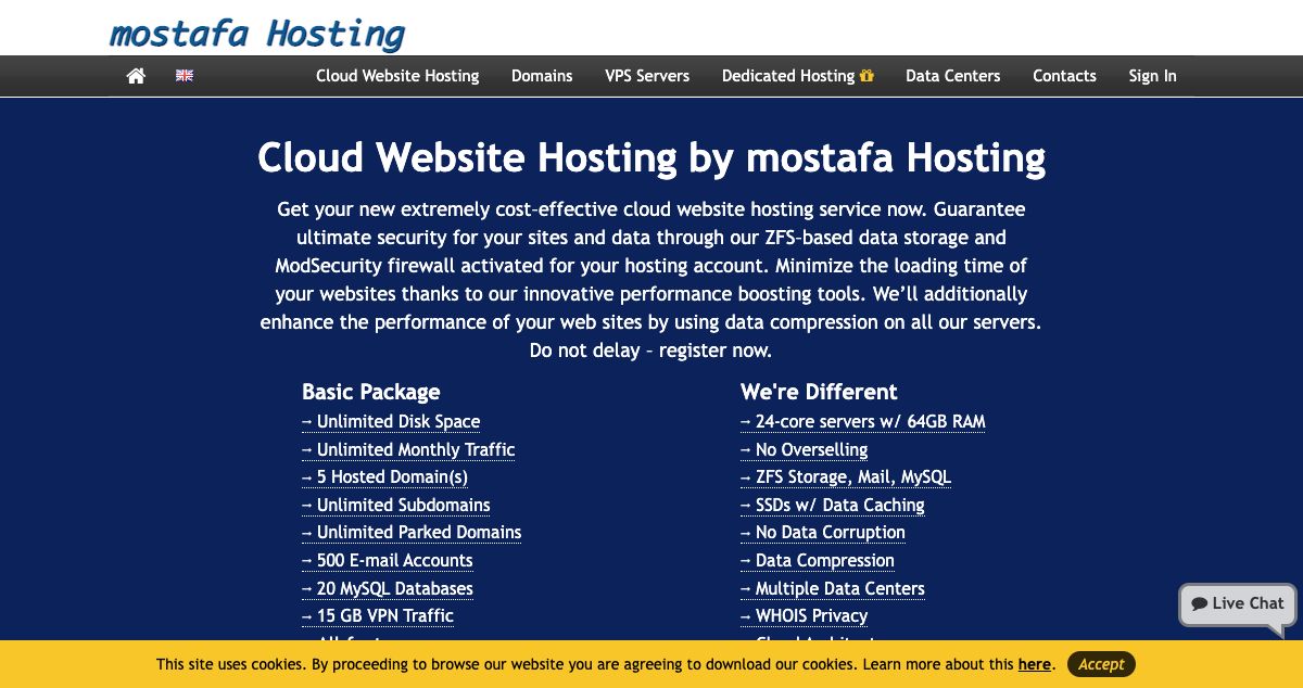 Homepage of mostafa Hosting hosting