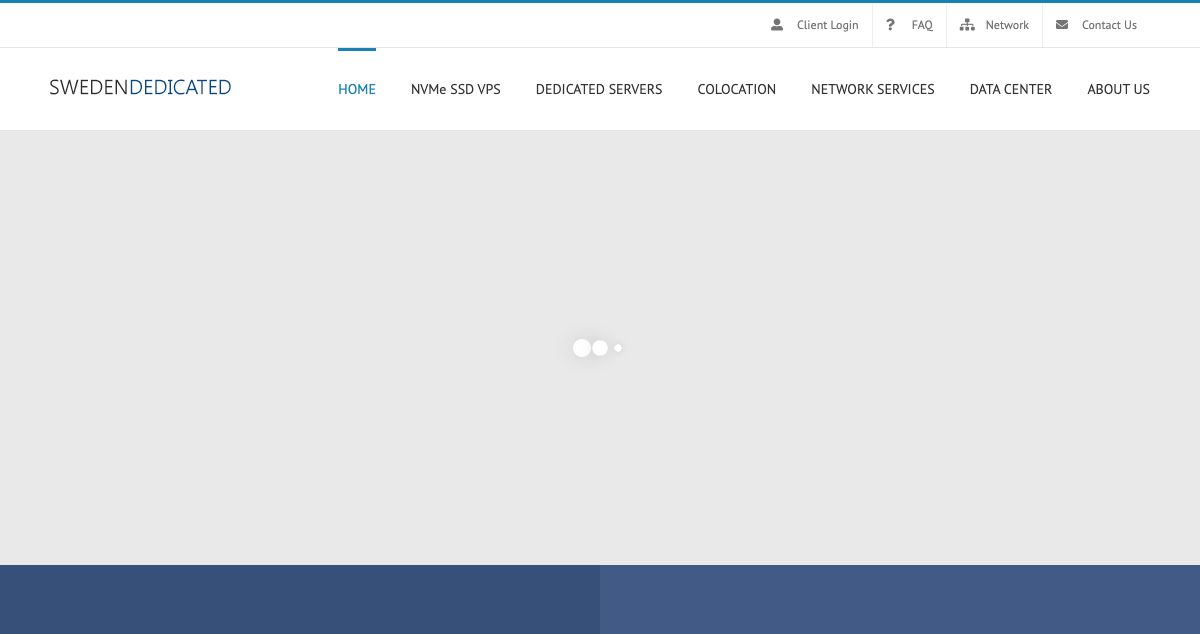 Homepage of Sweden Dedicated hosting