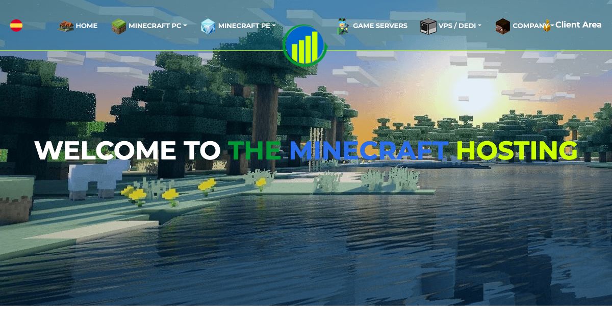 Homepage of TheMinecraftHosting hosting