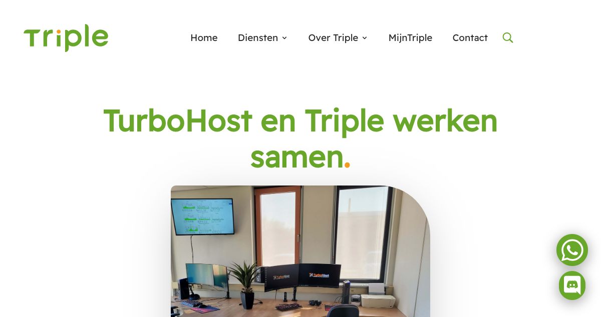 Homepage of Turbohost hosting