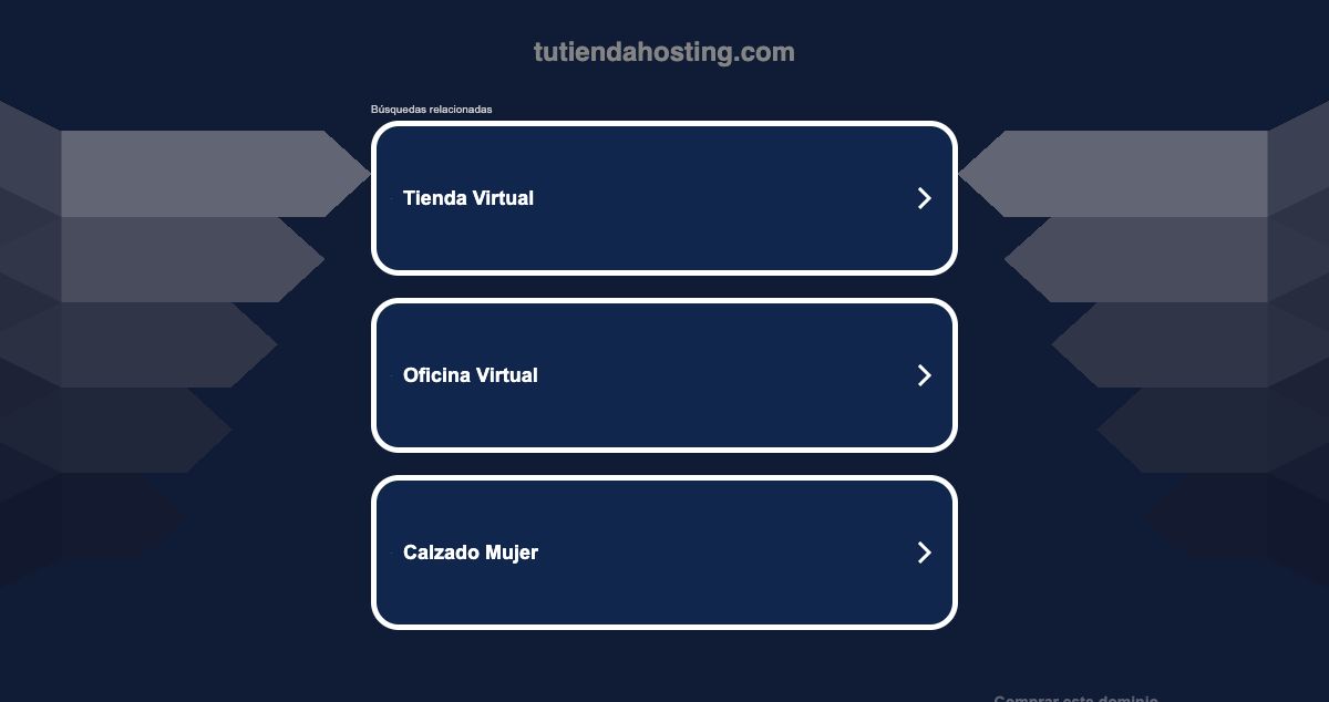 Homepage of Tu Tienda Hosting hosting