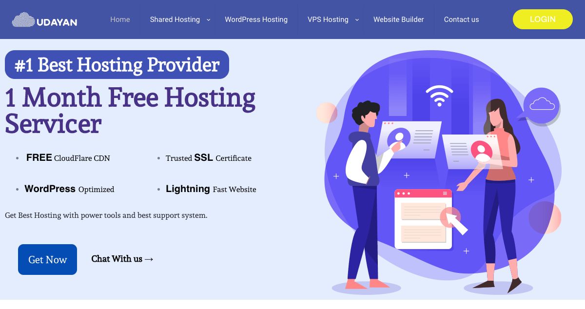 Homepage of UdayanWeb hosting