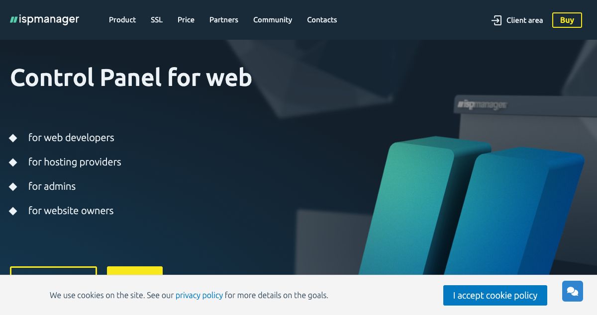 Homepage of Vepp hosting