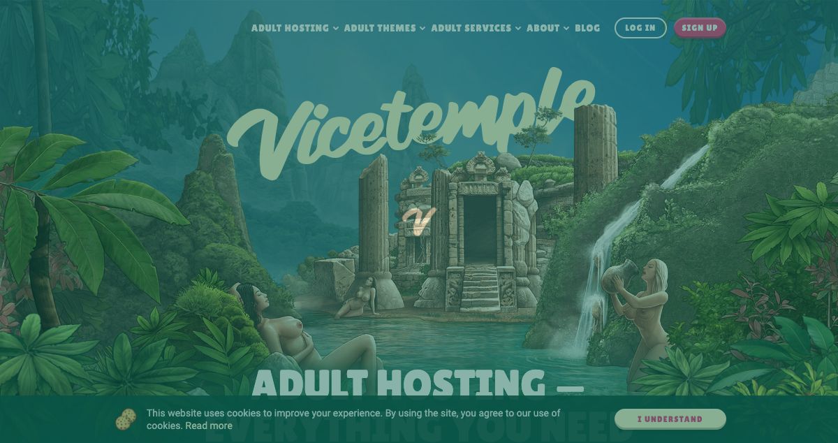 Homepage of Vicetemple hosting