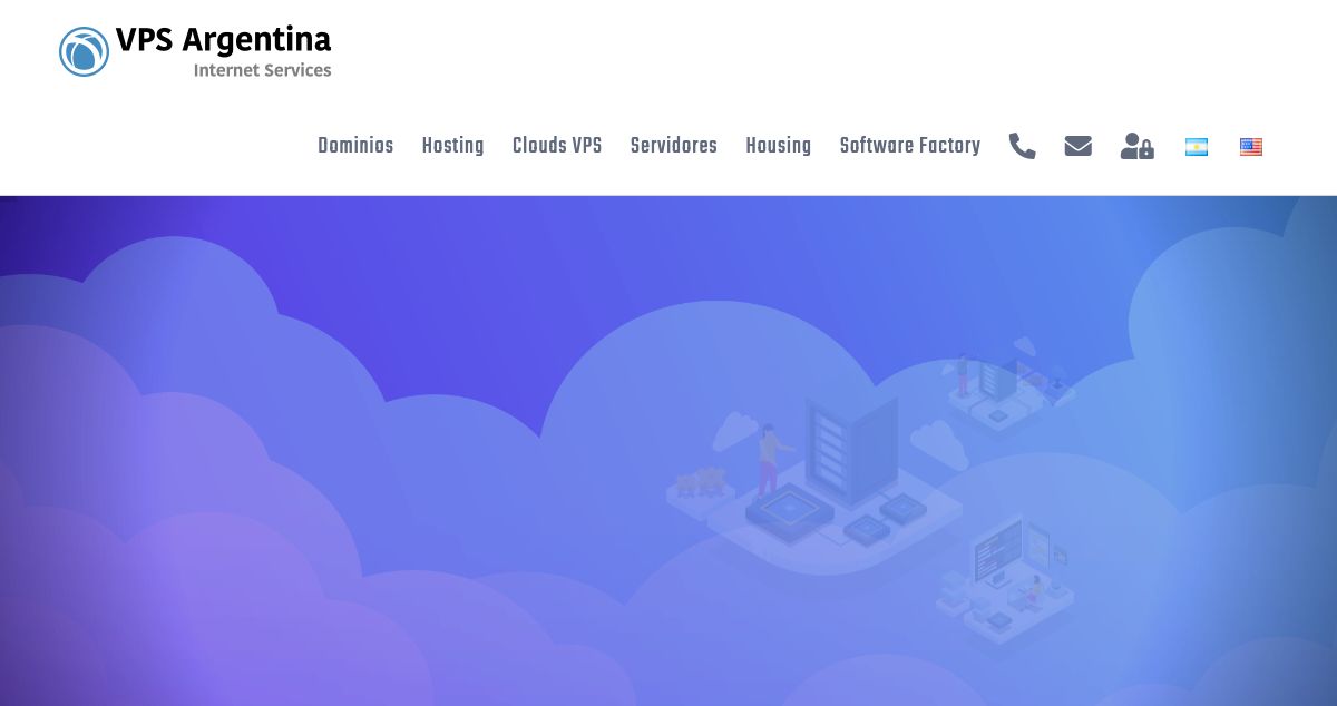 Homepage of VPSArgentina hosting