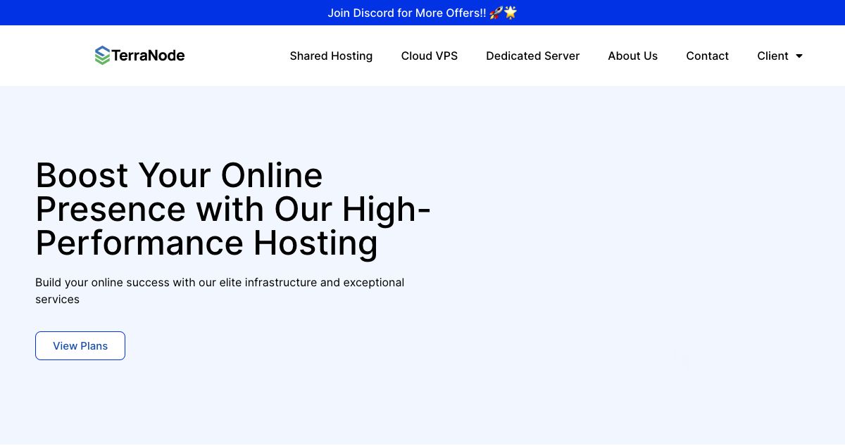 Homepage of Vsphost hosting