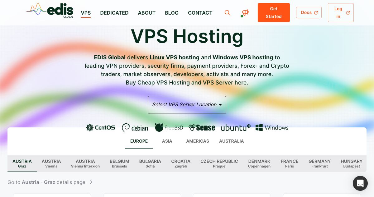 Homepage of Waveride hosting