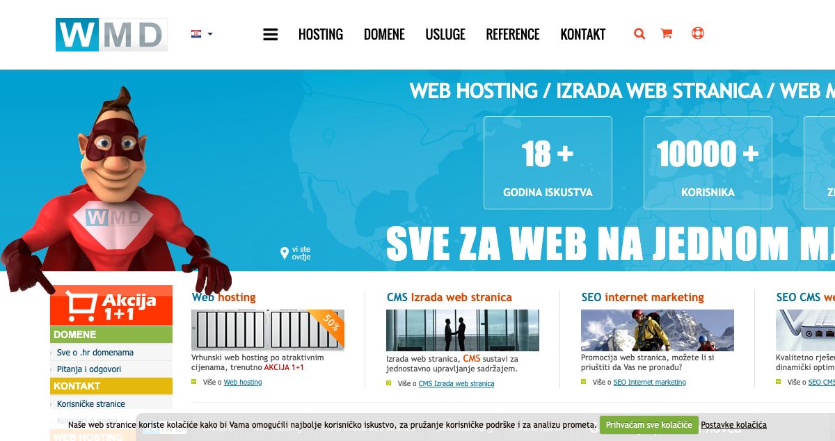 Homepage of WMD hosting