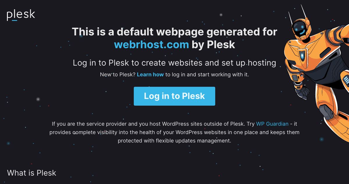 Homepage of Web R Host hosting