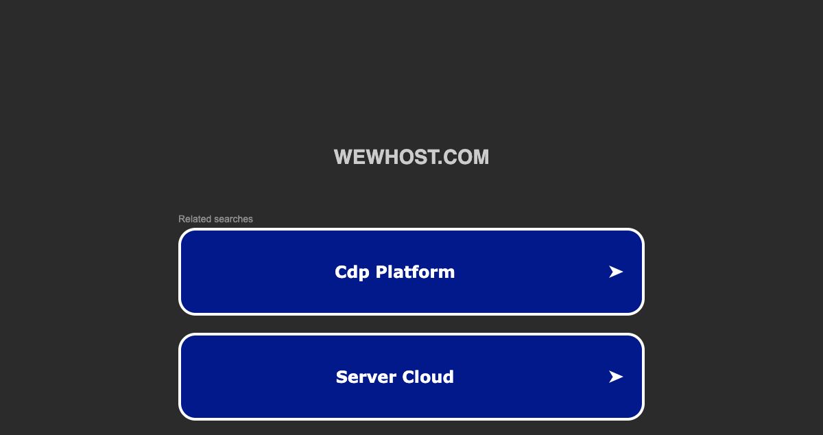 Homepage of WewHost hosting