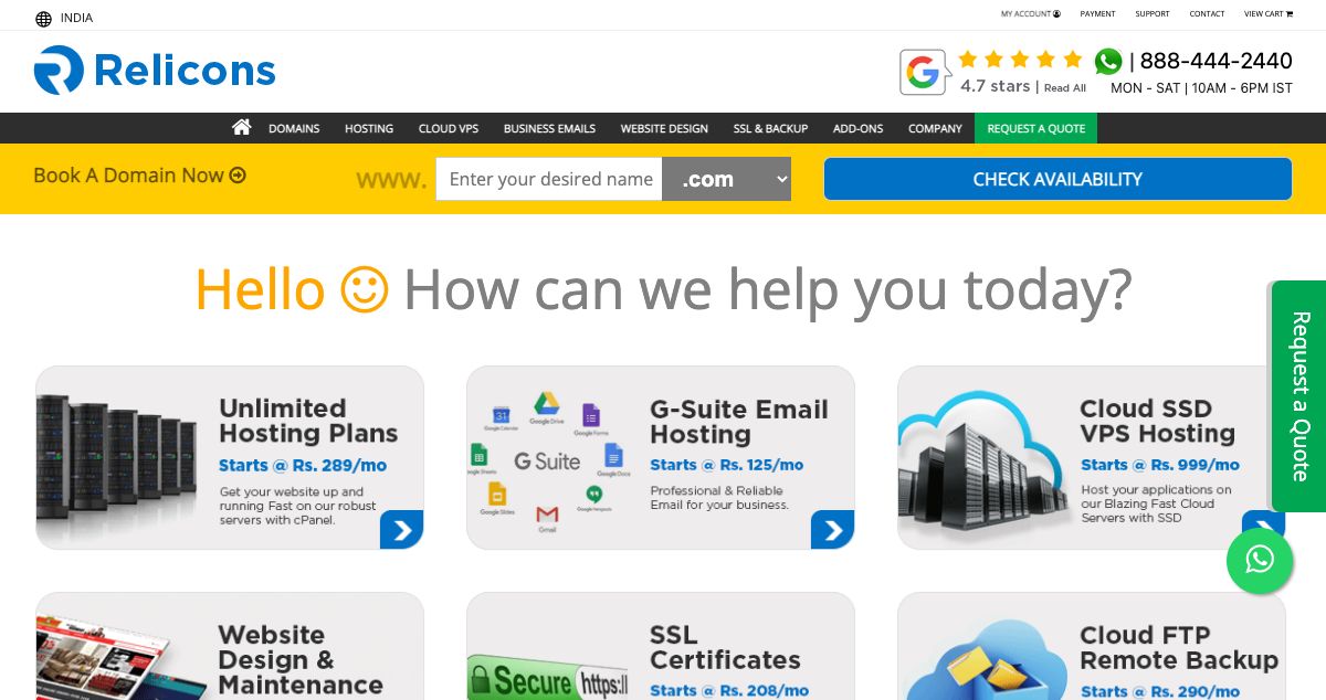 Homepage of Amity Infotech hosting