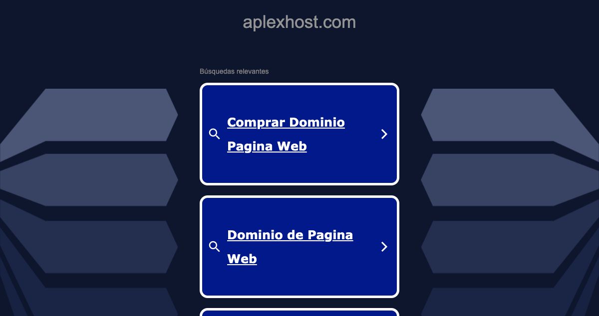 Homepage of AplexHost hosting