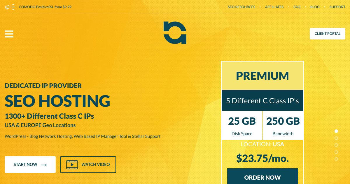 Homepage of ASEOHosting hosting