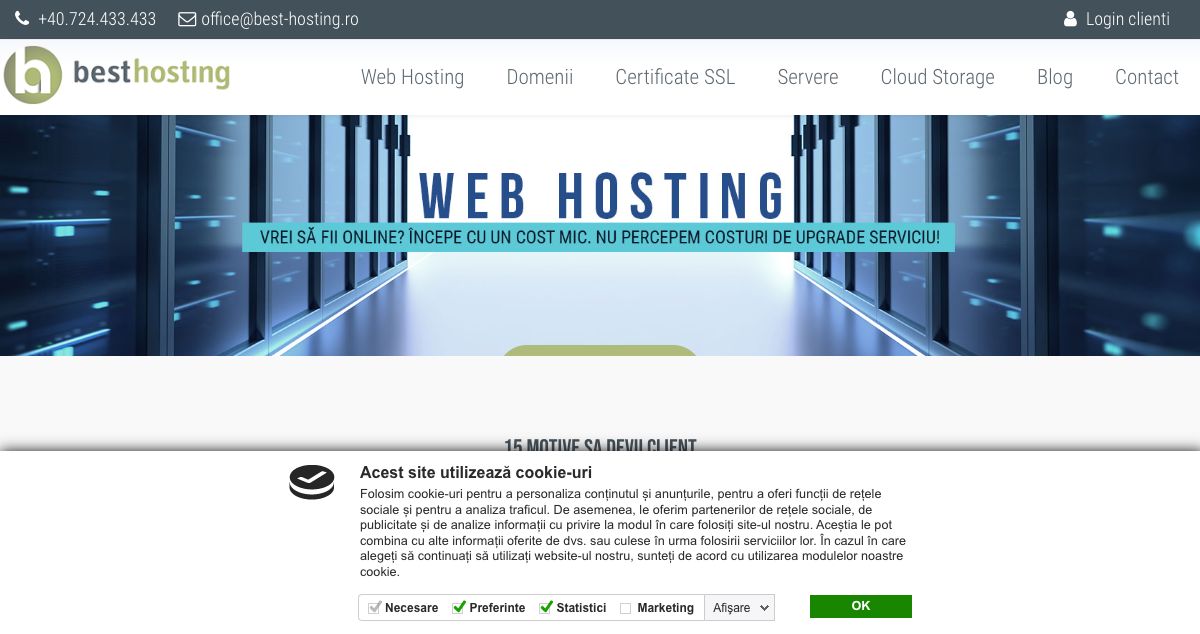 Homepage of Best Hosting SRL hosting