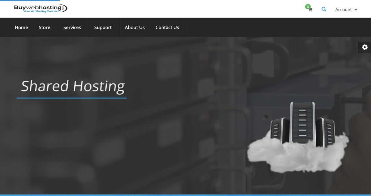 Homepage of Buywebhosting.net hosting