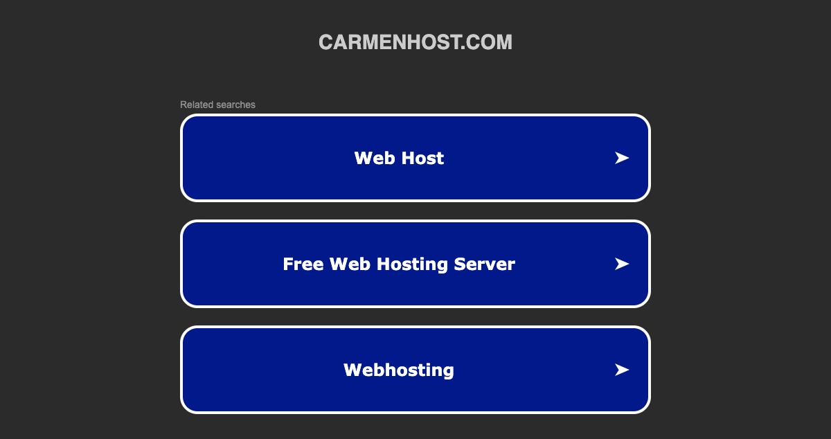 Homepage of CarmenHost hosting