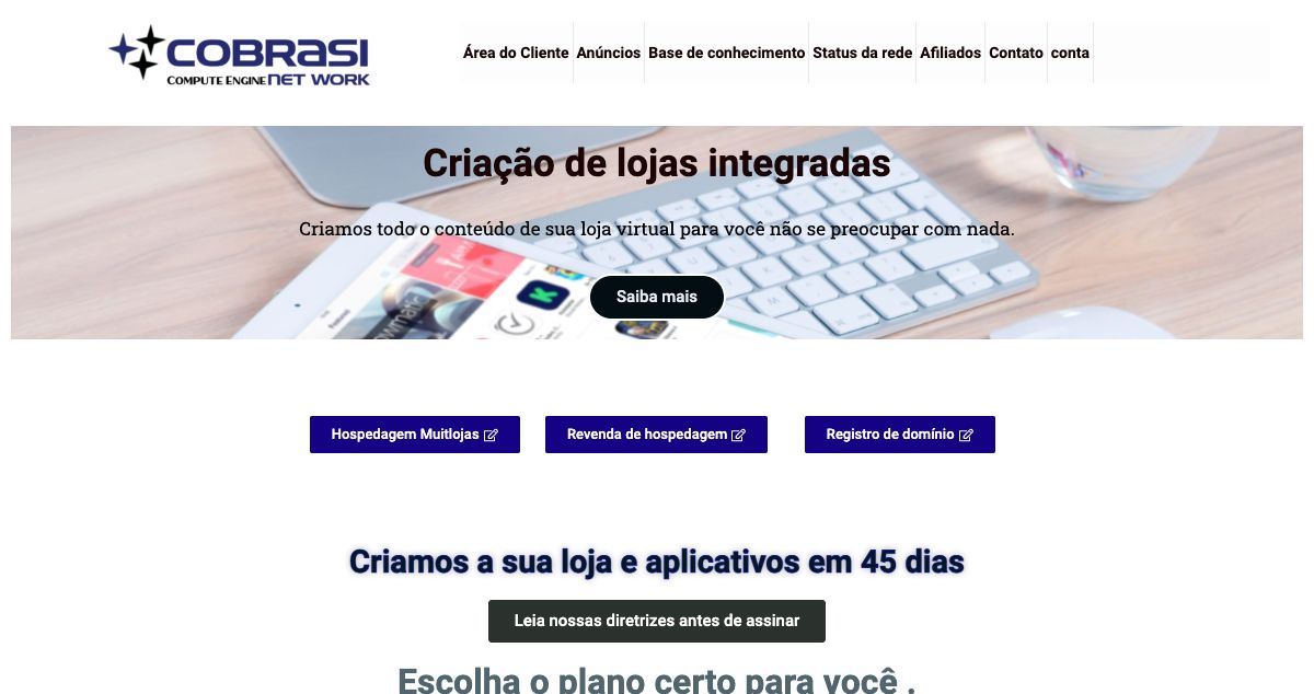 Homepage of Cobrasi Net Work hosting