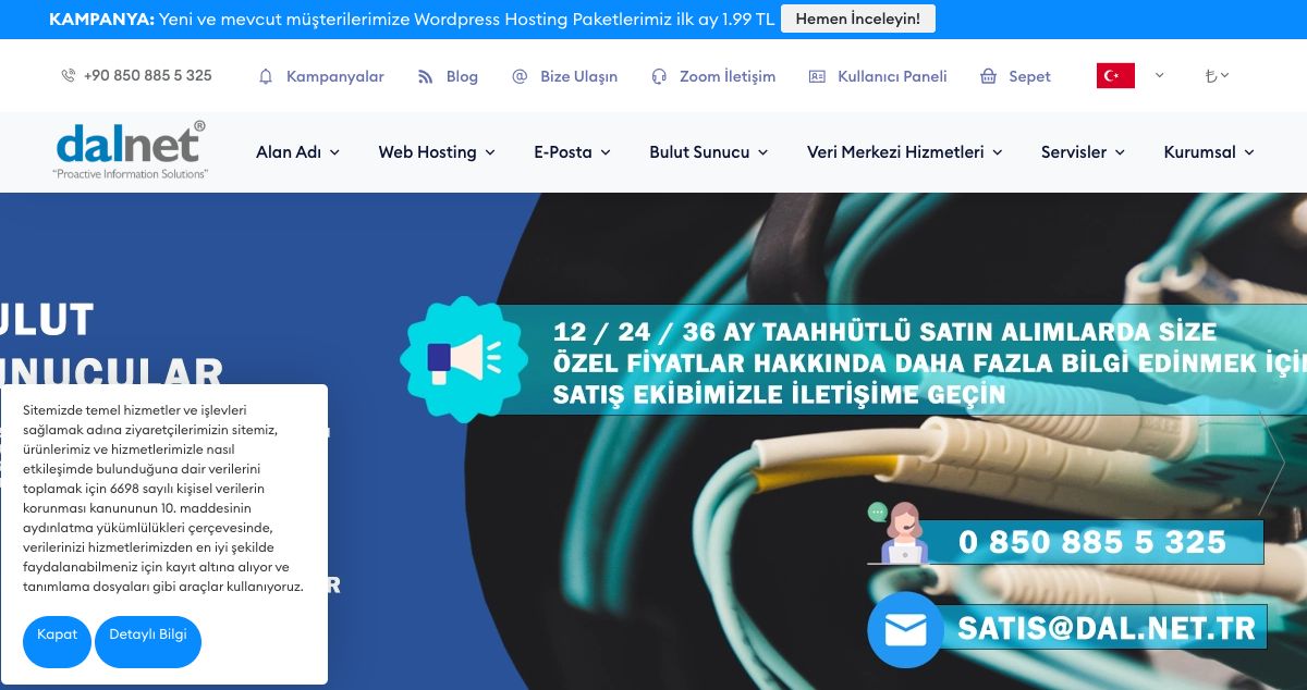 Homepage of Dal Bilgi Teknolojileri hosting