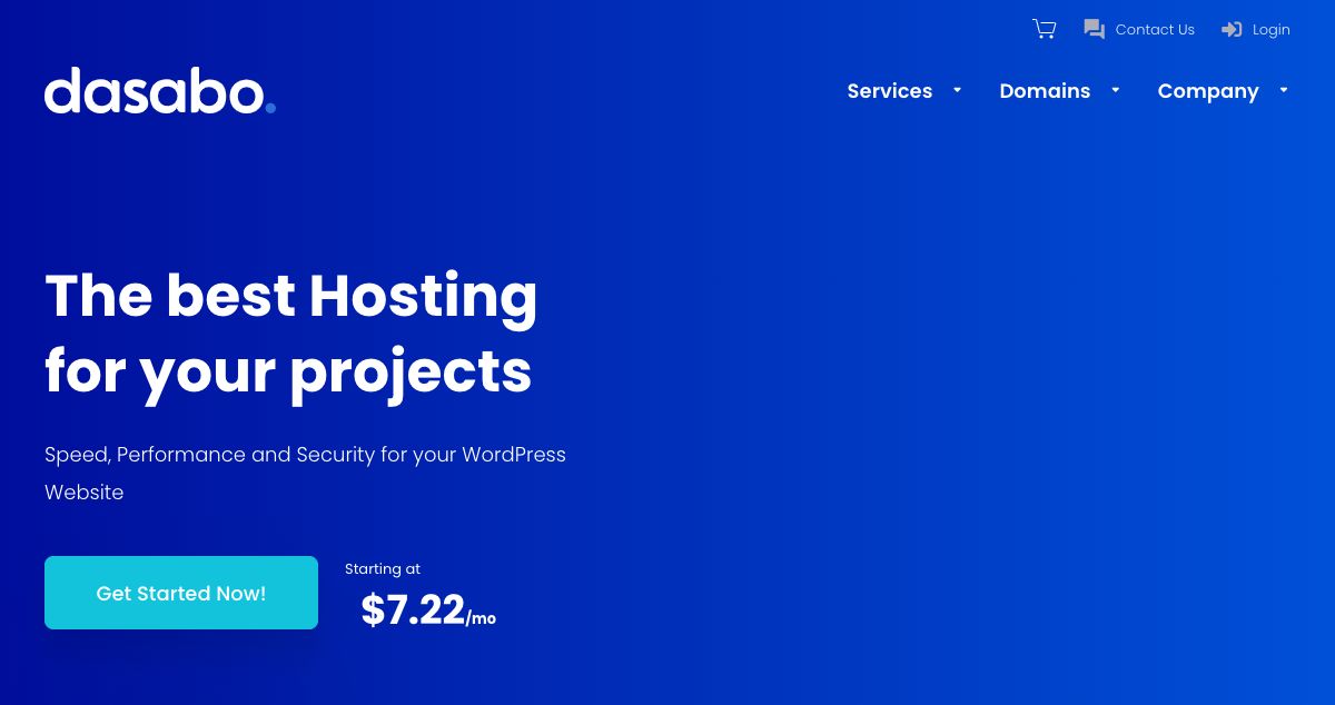 Homepage of Dasabo hosting