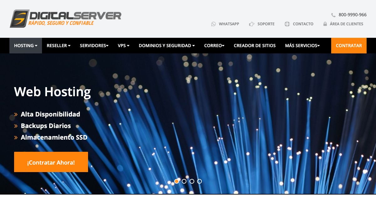 Homepage of DigitalServer hosting