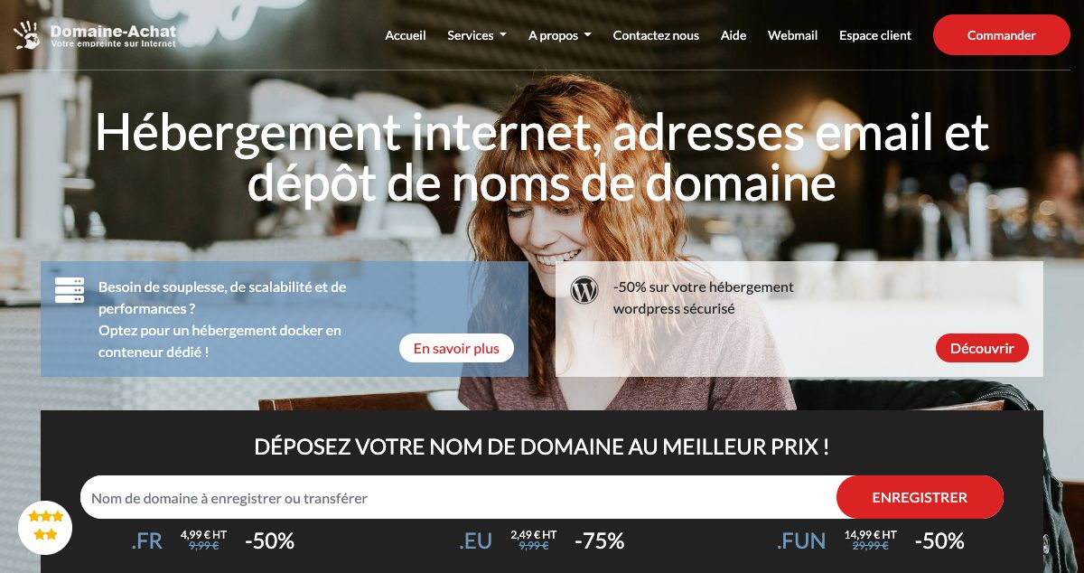 Homepage of Privianet hosting