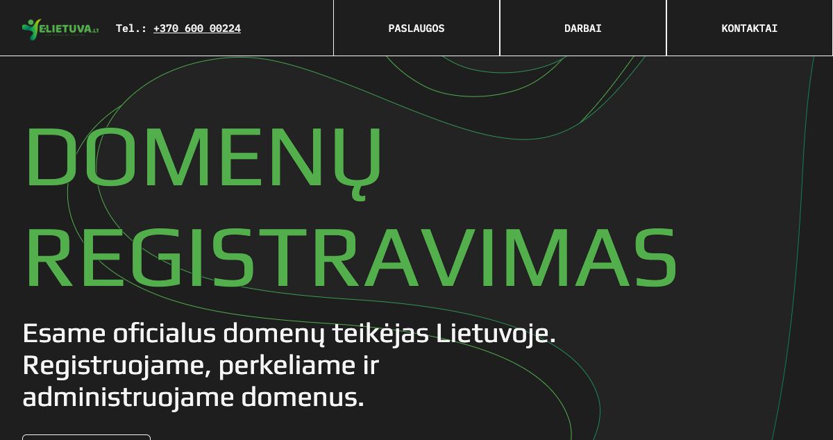 Homepage of e-Lietuva hosting