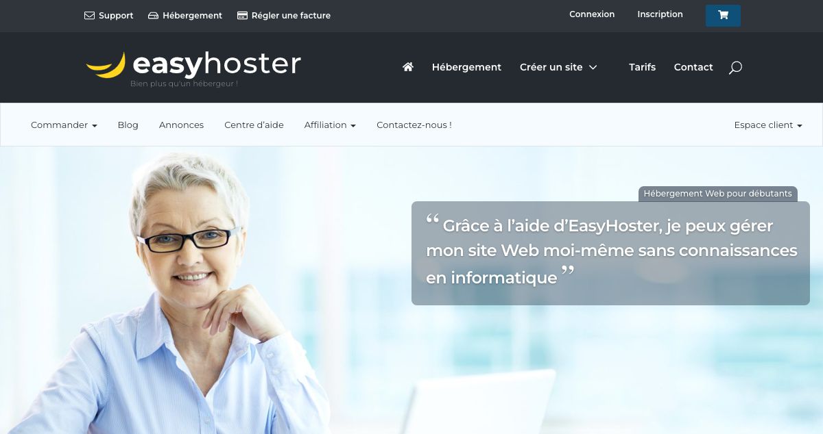 Homepage of EasyHoster hosting