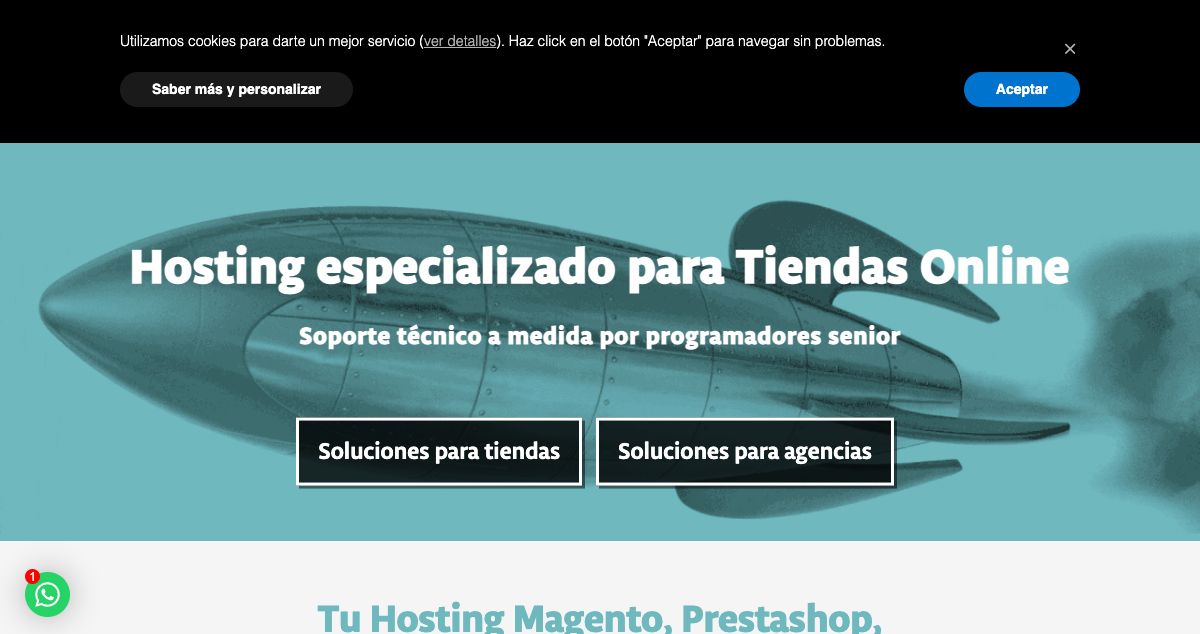 Homepage of FactoriaDigital hosting