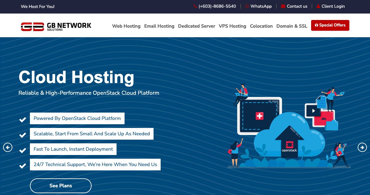 Homepage of GB Network Solutions Sdn Bhd hosting