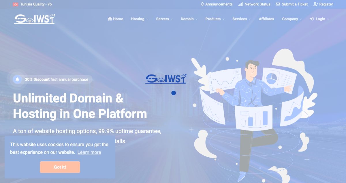 Homepage of GIWS hosting