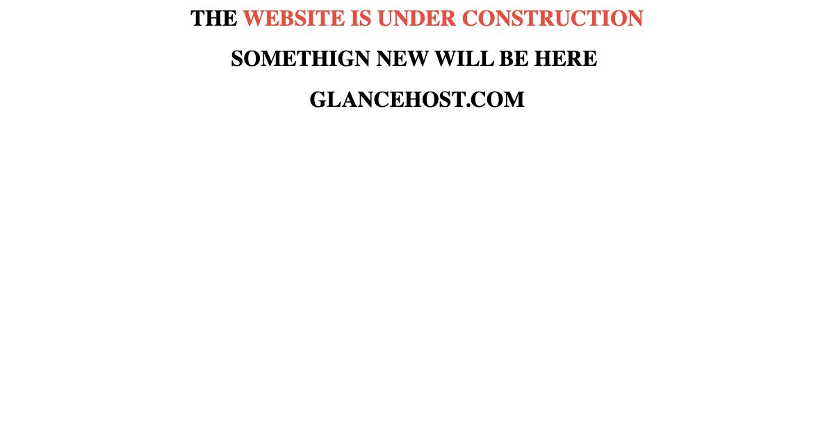 Homepage of GLANCEHOST hosting