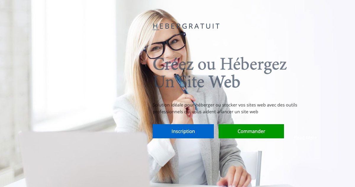 Homepage of Hebergratuit hosting