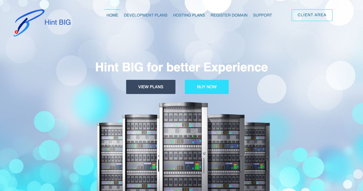 Homepage of Hint BIG hosting