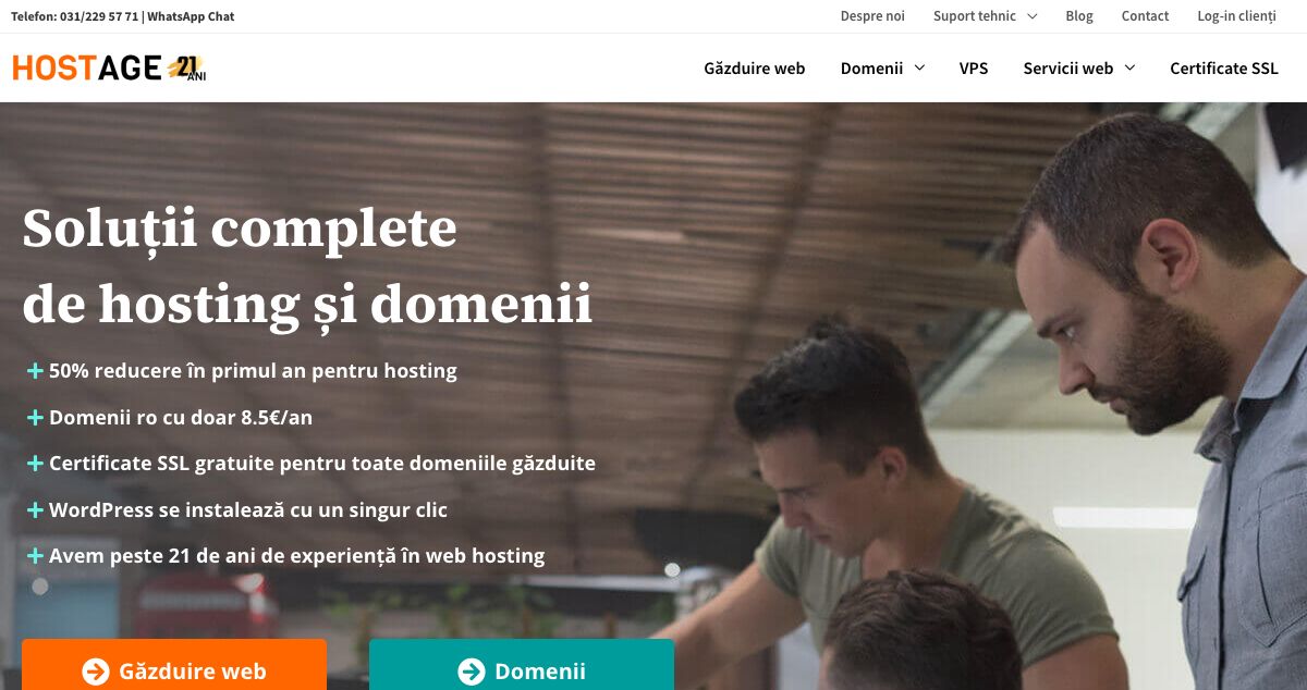 Homepage of Host-Age.ro Gazduire Web hosting