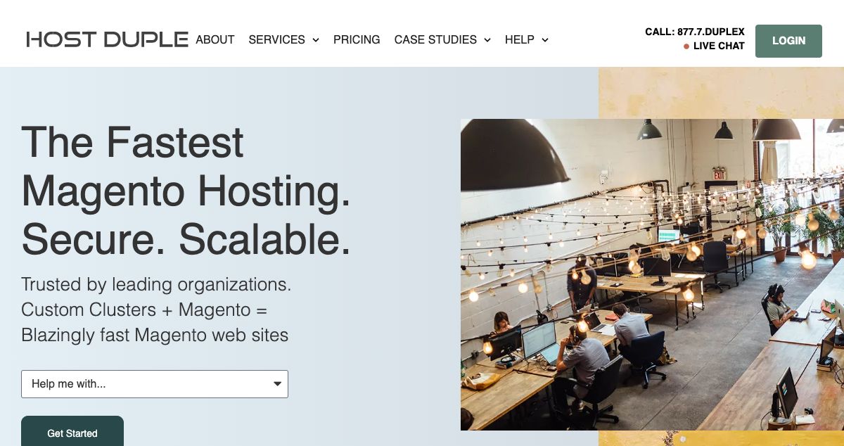 Homepage of Host Duplex hosting