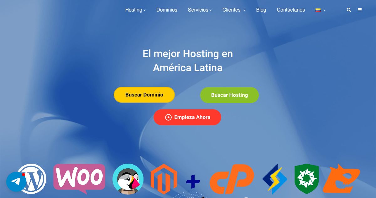 Homepage of Hosting Supremo hosting