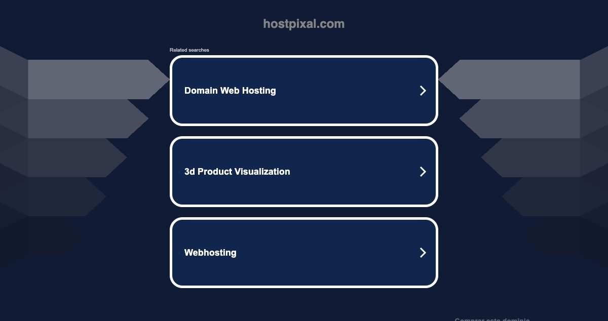 Homepage of HostPixal hosting