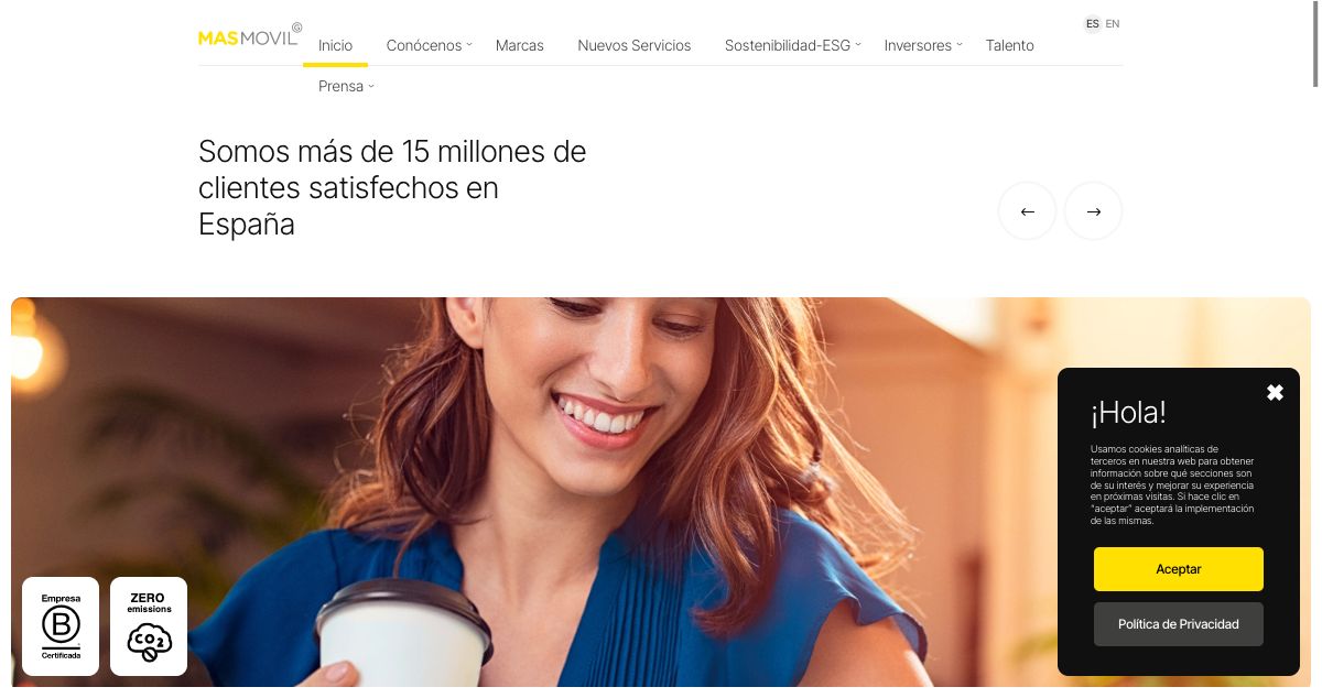 Homepage of Ibercom hosting