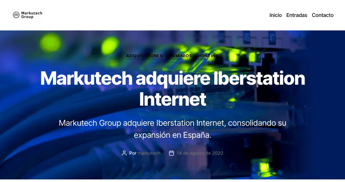 Homepage of Iberica Solutions hosting