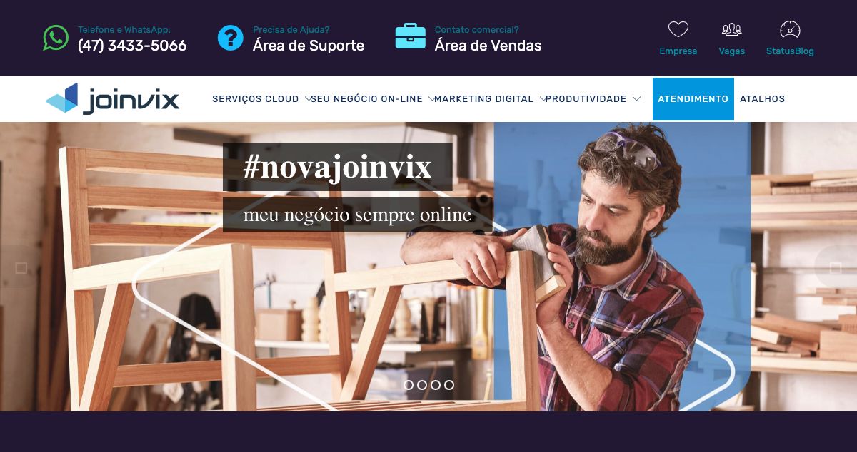 Homepage of JoinVix hosting