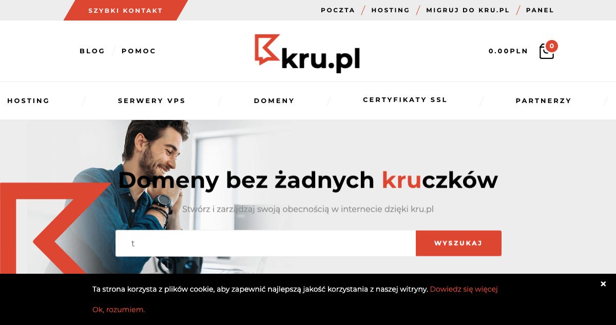 Homepage of Kru.pl (EUROIX SP.Z O.O.) hosting